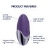 Plăcere Purpurie Satisfyer - vibrator clitoridian cu acumulator (mov)