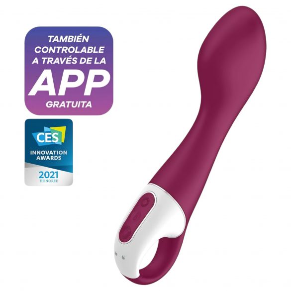 Satisfyer Hot Spot - vibrator pentru punctul G cu încălzire și acumulator (roșu) 