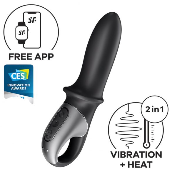 Satisfyer Hot Passion - vibrator anal inteligent încălzitor (negru)