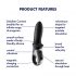 Satisfyer Hot Passion - vibrator anal cu încălzire inteligent (negru) 