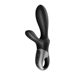   Satisfyer Heat Climax+ - vibrator anal inteligent, cu încălzire și braț, negru