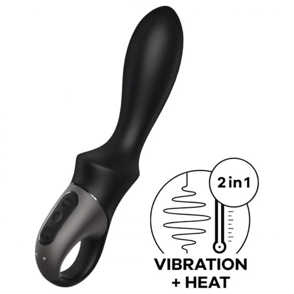 Satisfyer Heat Climax - vibrator anal inteligent cu încălzire (negru)