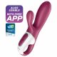 Satisfyer Hot Bunny - vibrator inteligent pentru clitoris cu încălzire (roșu) 