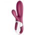 Satisfyer Hot Bunny - vibrator inteligent cu încălzire și braț pentru clitoris (roșu)