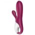 Satisfyer Hot Bunny - vibrator inteligent cu încălzire și braț pentru clitoris (roșu)