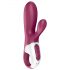 Satisfyer Hot Bunny - vibrator inteligent cu încălzire și braț pentru clitoris (roșu)