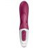 Satisfyer Hot Bunny - vibrator inteligent cu încălzire și braț pentru clitoris (roșu)