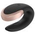 Satisfyer Double Love - vibrator dublu inteligent, impermeabil, cu telecomandă pentru cupluri (negru)