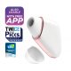 Satisfyer Love Triangle - stimulator inteligent cu unde de aer pentru clitoris (alb)