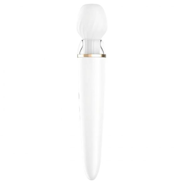 Satisfyer Double Wand-er - vibrator inteligent pentru masaj (alb)