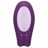 Satisfyer Double Joy - vibrator inteligent, reîncărcabil, impermeabil pentru cupluri (mov) 