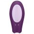 Satisfyer Double Joy - vibrator inteligent, cu acumulator, impermeabil, pentru cupluri (mov)