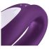 Satisfyer Double Joy - vibrator inteligent, cu acumulator, impermeabil, pentru cupluri (mov)