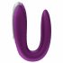 Satisfyer Double Fun - vibrator de cuplu impermeabil cu radio (mov) 