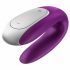 Satisfyer Double Fun - vibrator de cuplu impermeabil cu radio (mov) 