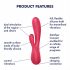 Satisfyer Mono Flex - vibrator inteligent și rezistent la apă (roșu) 