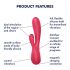 Satisfyer Mono Flex - vibrator inteligent, impermeabil, roșu