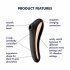 Satisfyer Dual Kiss - vibrator clitoridian și vaginal, reîncărcabil (negru) 