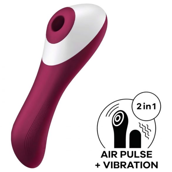 Satisfyer Dual Crush - vibrator vaginal și pentru clitoris, reîncărcabil (roșu)