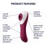 Satisfyer Dual Crush - vibrator clitoridian și vaginal, cu acumulator (roșu) 