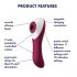 Satisfyer Dual Crush - vibrator vaginal și pentru clitoris, reîncărcabil (roșu)