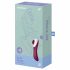 Satisfyer Dual Crush - vibrator clitoridian și vaginal, cu acumulator (roșu) 