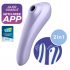 Satisfyer Dual Pleasure - vibrator inteligent cu aer 2in1 (mov) 