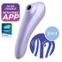 Satisfyer Dual Pleasure - vibrator inteligent cu unde de aer 2în1 (violet)