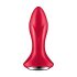 Satisfyer Rotator Plug 1 - vibrator anal cu perle, reîncărcabil (roșu) 