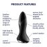 Satisfyer Rotator Plug 1 - vibrator anal cu perle și acumulator (negru) 