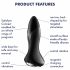 Satisfyer Rotator Plug 1 - vibrator anal cu perle și acumulator (negru) 