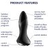 Vibrator anal rotativ cu perle Satisfyer Plug 1 - negru