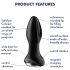 Satisfyer Rotator Plug 2 - vibrator anal cu perle, reîncărcabil (negru) 