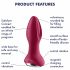 Satisfyer Rotator Plug 2 - vibrator anal cu perle, reîncărcabil (fuziune) 