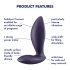 Satisfyer Power Plug - vibrator anal inteligent (mov) 