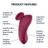 Satisfyer Sexy Secret - vibrator inteligent și rezistent la apă pentru clitoris (culorile bordeaux)