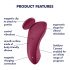 Satisfyer Sexy Secret - vibrator pentru chiloți inteligent și impermeabil (burgund)