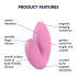 Satisfyer Love Riot - vibrator de deget reîncărcabil și rezistent la apă (roz) 