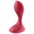 Satisfyer Backdoor Lover - vibrator anal rezistent la apă, reincărcabil (roșu) 