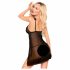 Penthouse After Sunset - babydoll și tanga transparente (negru) 