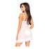 Penthouse After Sunset - babydoll și tanga transparente (alb)  - M/L