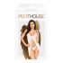 Penthouse After Sunset - babydoll și tanga transparente (alb)  - M/L