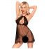 Stimulare Libido Penthouse - babydoll din dantelă cu chilot tanga (negru) - M/L