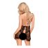 Penthouse Libido Boost - babydoll cu bretele din dantelă și tanga (negru)  - M/L