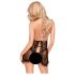 Stimulare Libido Penthouse - babydoll din dantelă cu chilot tanga (negru) - M/L