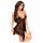 Penthouse Sweet Beast - babydoll și tanga cu trandafiri (negru)  - M/L