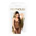 / Penthouse Love on Fire - body strălucitor transparent cu chilot tanga (negru)