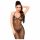 / Penthouse Love on Fire - body strălucitor transparent cu chilot tanga (negru) - M/L