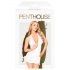 Penthouse Earth-shaker - rochie cu guler și tanga (alb)  - M/L