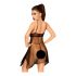 Penthouse Naughty Doll - Rochie și tanga din dantelă (negru)  - M/L